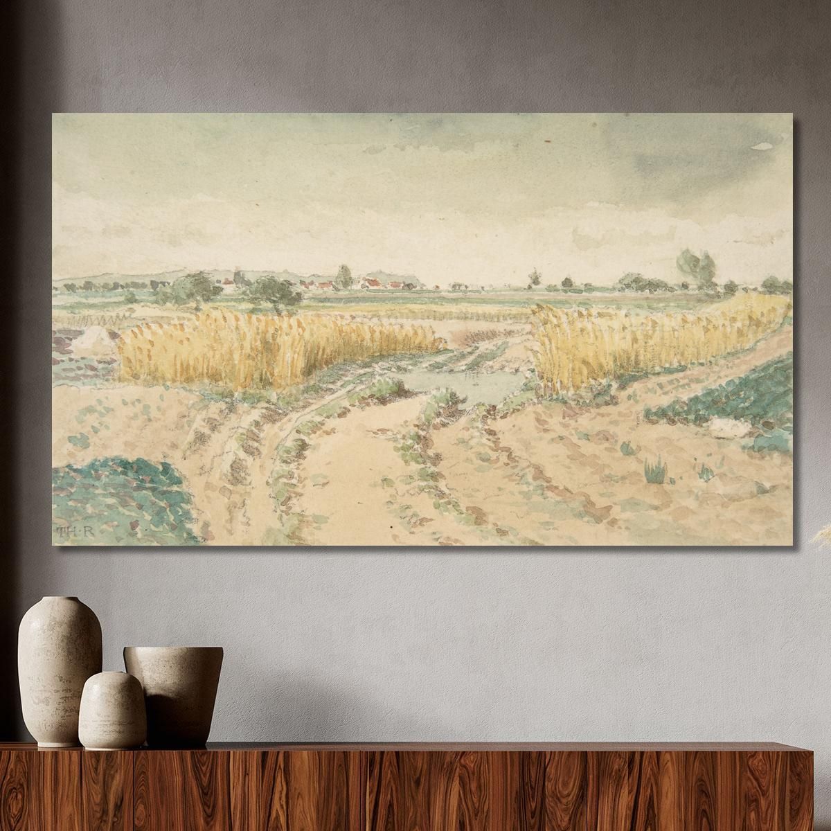 Wheatfields Théodore Rousseau trs52 canvas print 