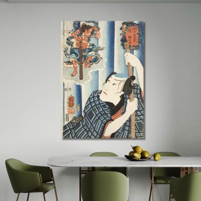 Chicken Tsunagoro Utagawa Kuniyoshi ukn7 canvas print 