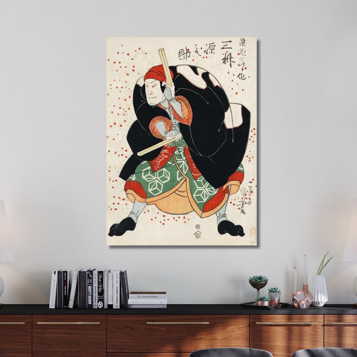 Mimasu Gennosuke'S Namiwa No Jirosaku Utagawa Kuniyoshi ukn22 canvas print 