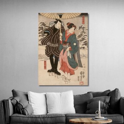 Osayo And Genta Utagawa Kuniyoshi ukn28 canvas print 