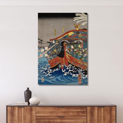 Returning Sails 2 Utagawa Kuniyoshi ukn30 canvas print 