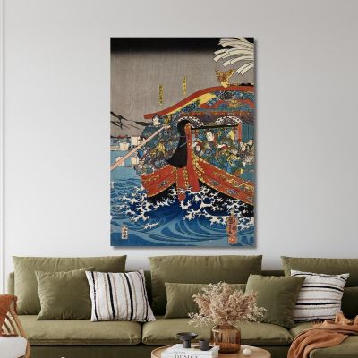 Returning Sails 2 Utagawa Kuniyoshi ukn30 canvas print 