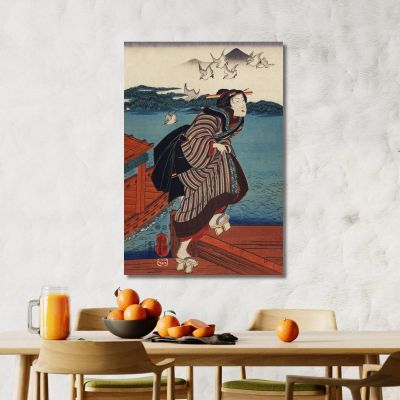 Sanbashi No Onna Utagawa Kuniyoshi ukn37 canvas print 
