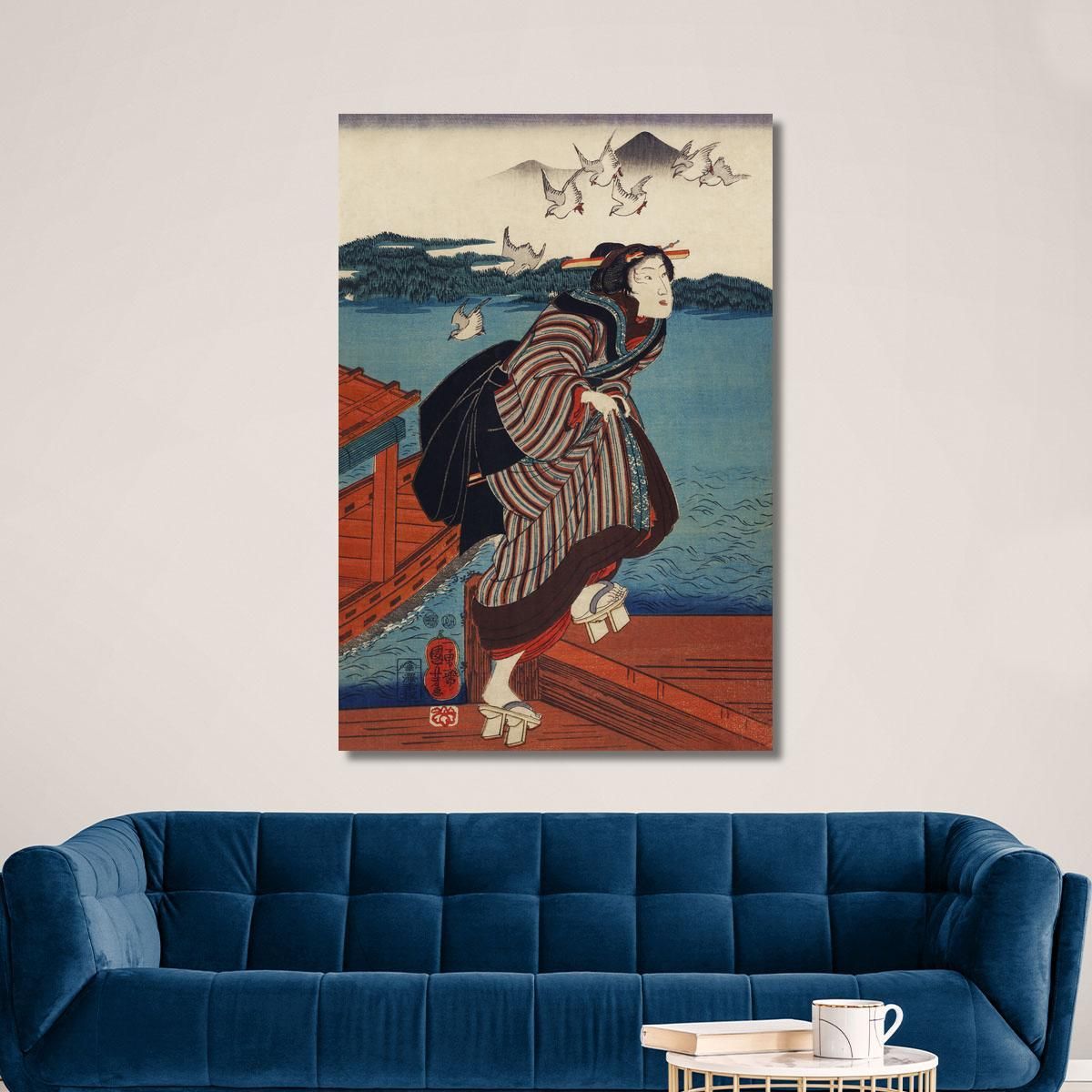 Sanbashi No Onna Utagawa Kuniyoshi ukn37 canvas print 