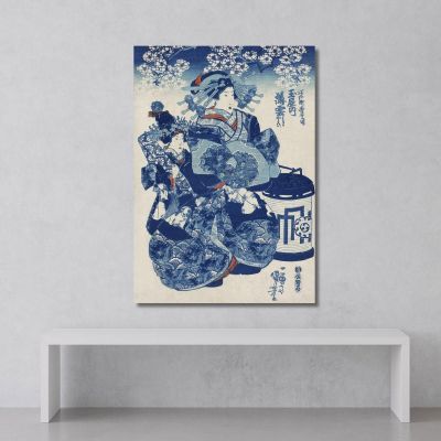 Tamaya Uchi Usugumo Utagawa Kuniyoshi ukn41 canvas print 