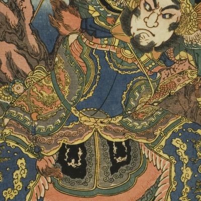Zheng Tianshou Hakumenrokun Teitenja Utagawa Kuniyoshi ukn48 canvas print