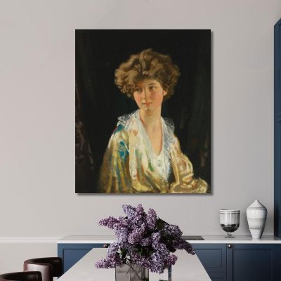 Portrait Of Lady Evelyn Herbert William Orpen wrp26 canvas print 