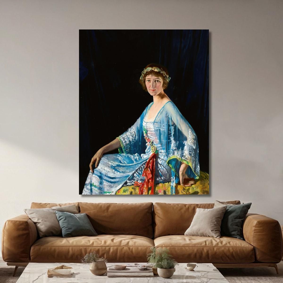 Portrait Of Mrs Georgiana Alice Drum William Orpen wrp27 canvas print 