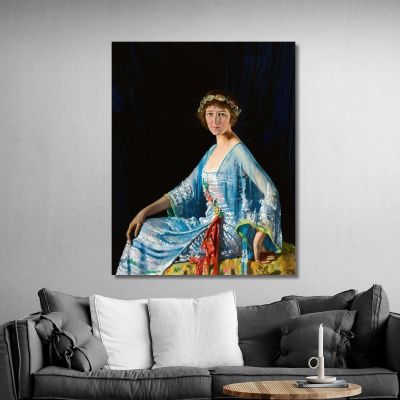 Portrait Of Mrs Georgiana Alice Drum William Orpen wrp27 canvas print 