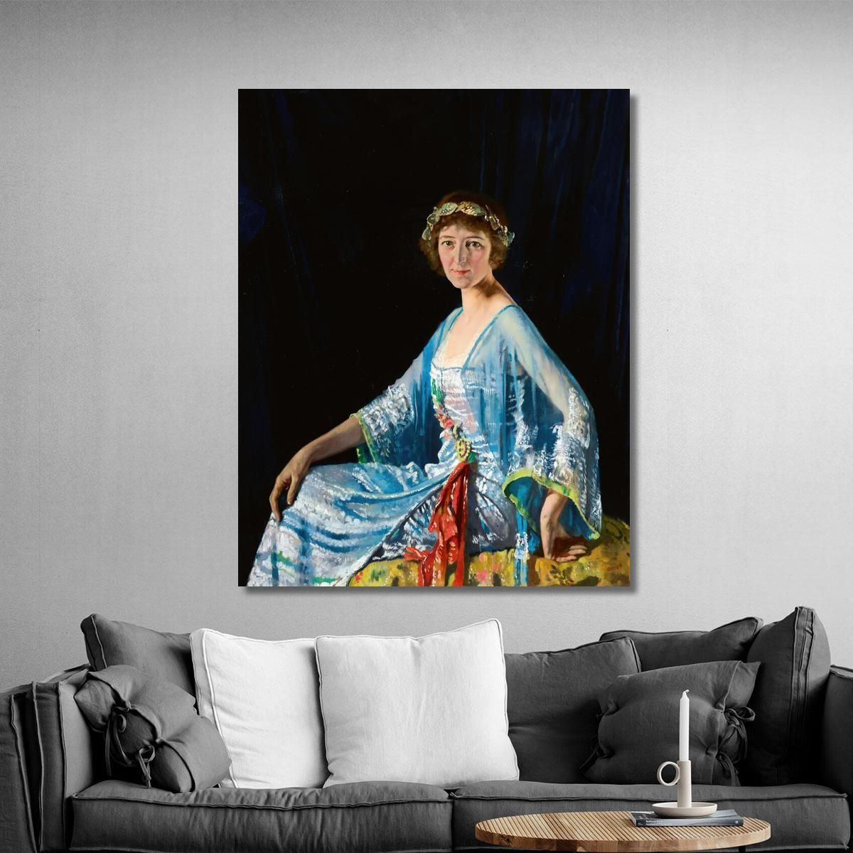Portrait Of Mrs Georgiana Alice Drum William Orpen wrp27 canvas print 