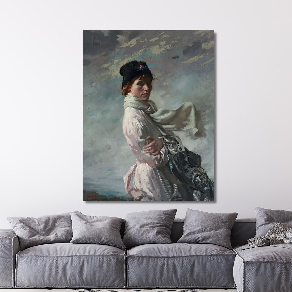 In Dublin Bay Portrait Of The Artist'S Wife William Orpen wrp42 canvas print 