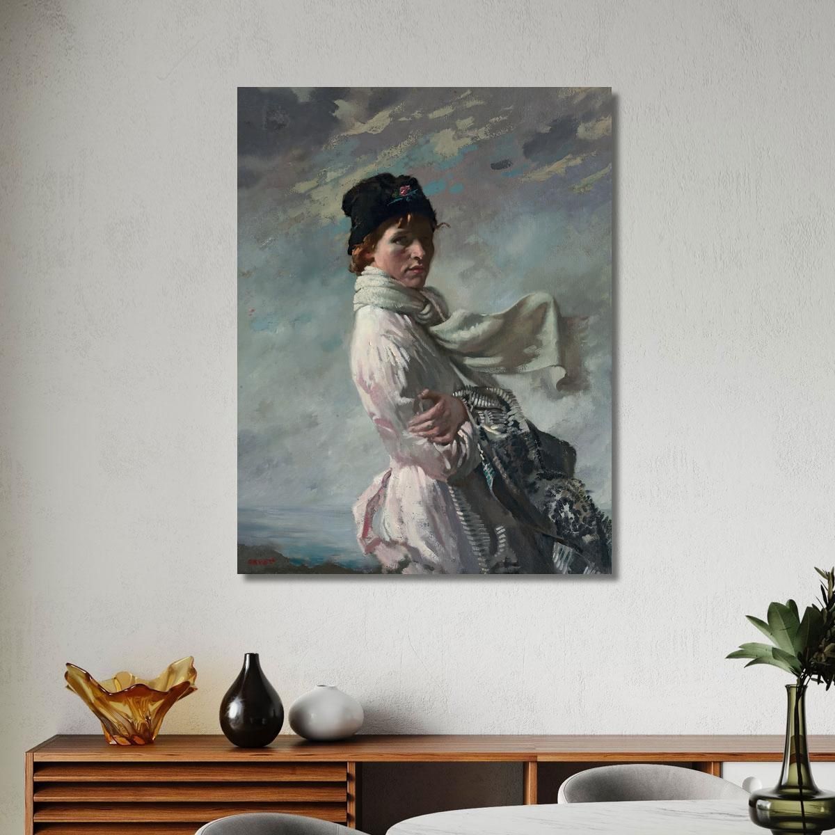 In Dublin Bay Portrait Of The Artist'S Wife William Orpen wrp42 canvas print 