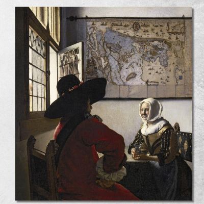 Officer And Laughing Girl Jan Vermeer jvr13 canvas print 