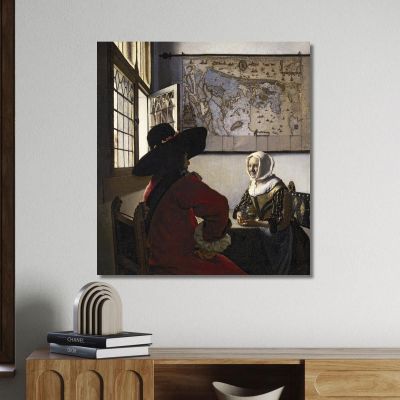 Officer And Laughing Girl Jan Vermeer jvr13 canvas print 