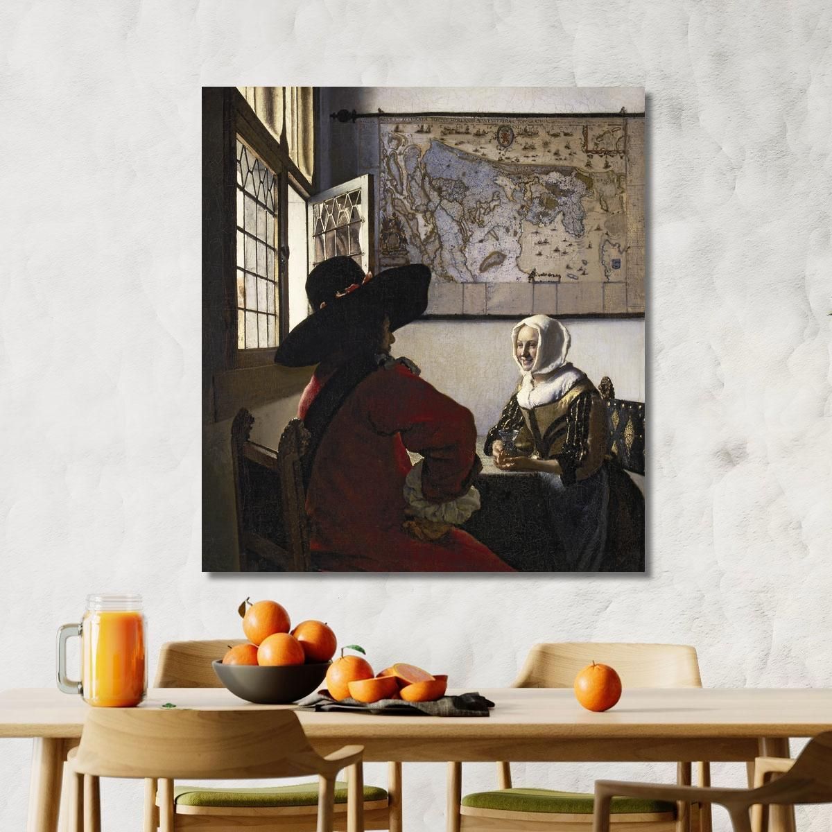 Officer And Laughing Girl Jan Vermeer jvr13 canvas print 