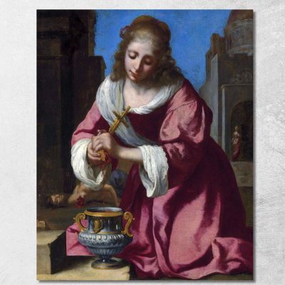 Saint Praxedis Jan Vermeer jvr14 canvas print 