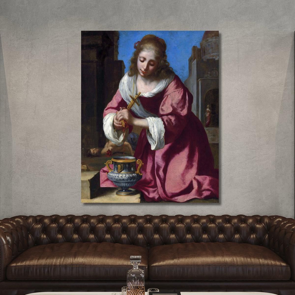 Saint Praxedis Jan Vermeer jvr14 canvas print 