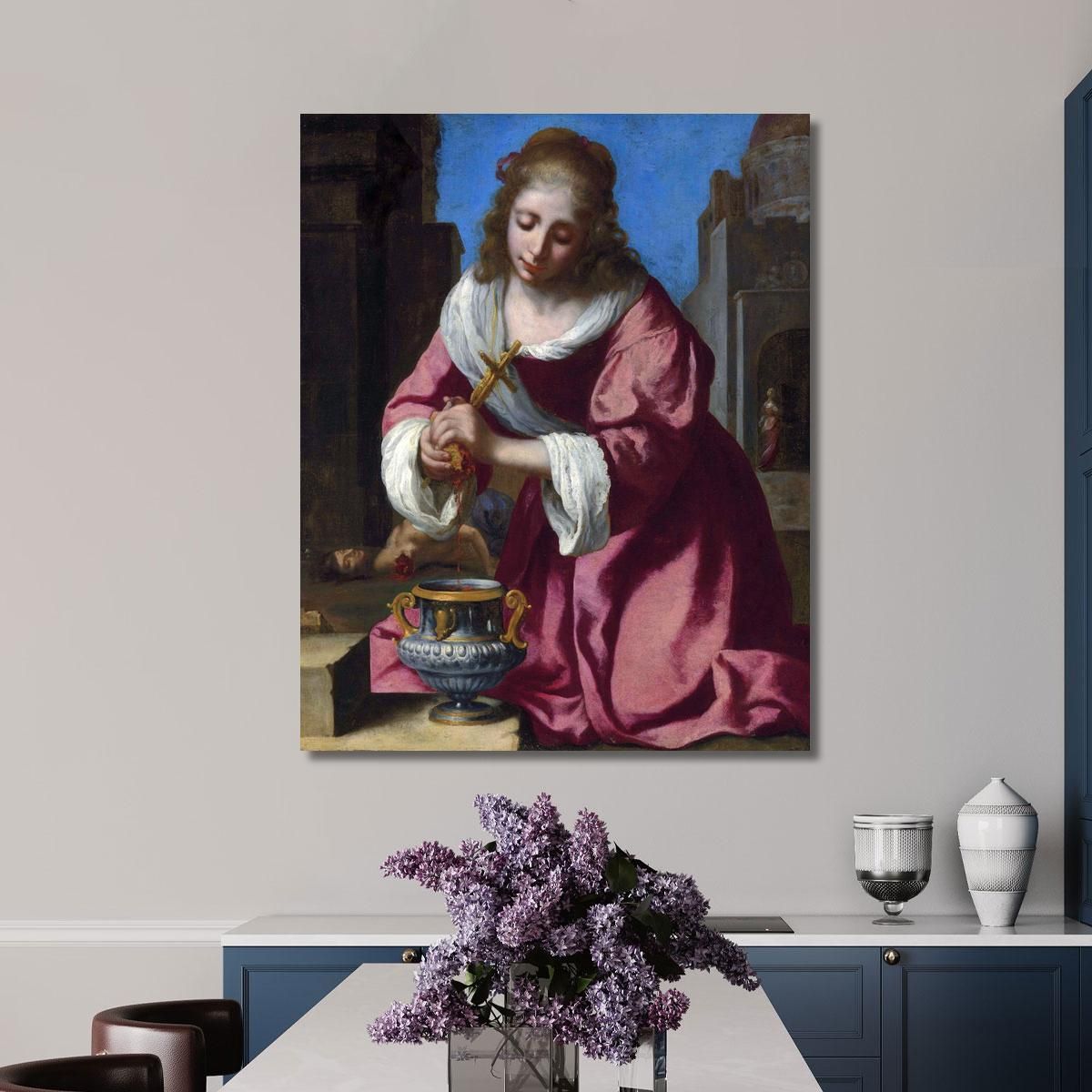 Saint Praxedis Jan Vermeer jvr14 canvas print 