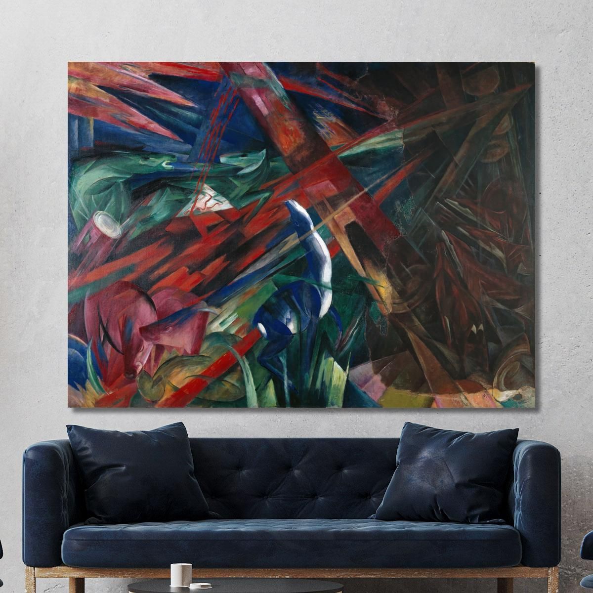 Animal Destinies The Trees Showed Their Rings The Animals Their Veins Franz Marc fmr2 canvas print 