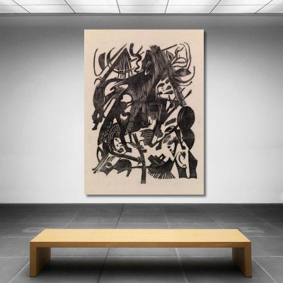 Birth Of The Wolves Franz Marc fmr4 canvas print 