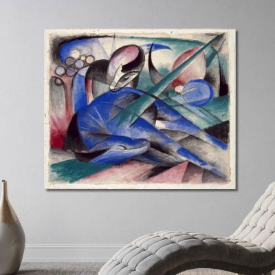 Dreaming Horse Franz Marc fmr16 canvas print 