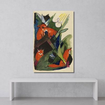 Four Foxes Franz Marc fmr20 canvas print 