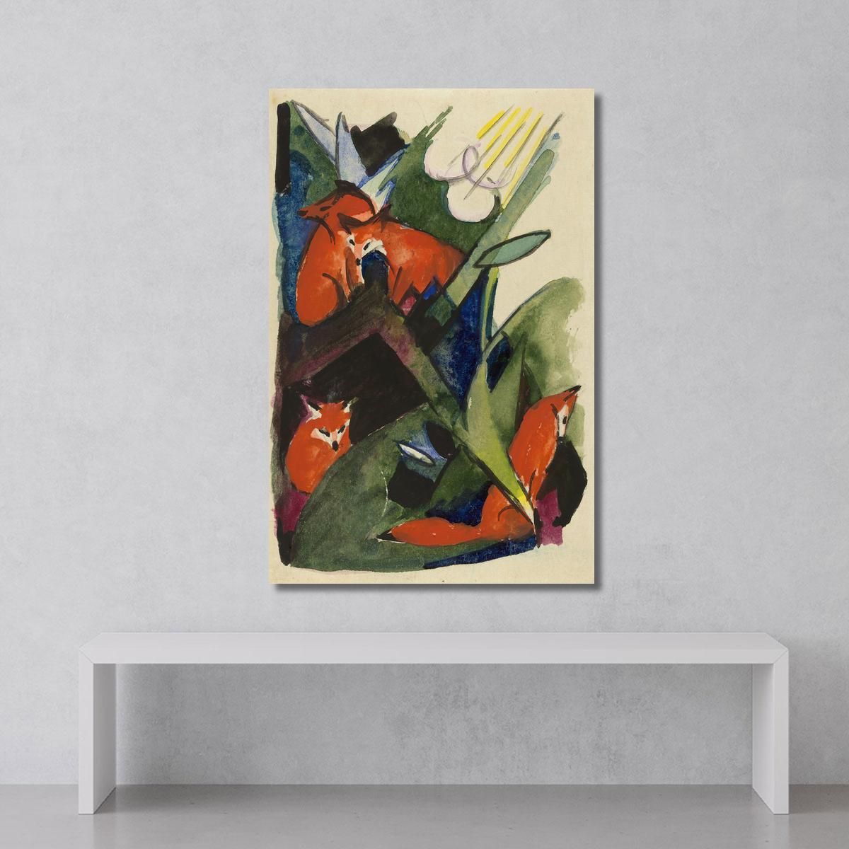 Four Foxes Franz Marc fmr20 canvas print 