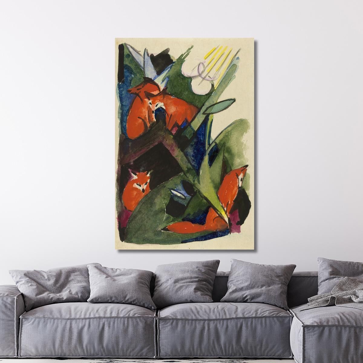 Four Foxes Franz Marc fmr20 canvas print 