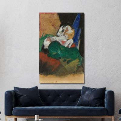 Green And White Horse Franz Marc fmr25 canvas print 