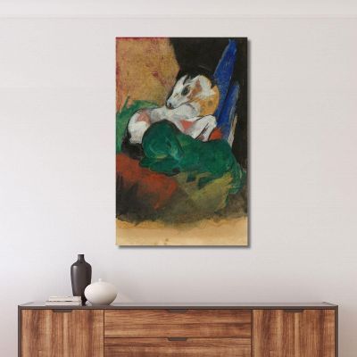 Green And White Horse Franz Marc fmr25 canvas print 