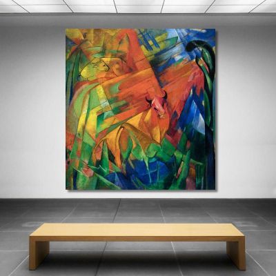 Animals In A Landscape Franz Marc fmr83 canvas print 