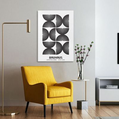 Bauhaus Painting Monochrome Geometric Structure Bauhaus Style bhs16 canvas print 