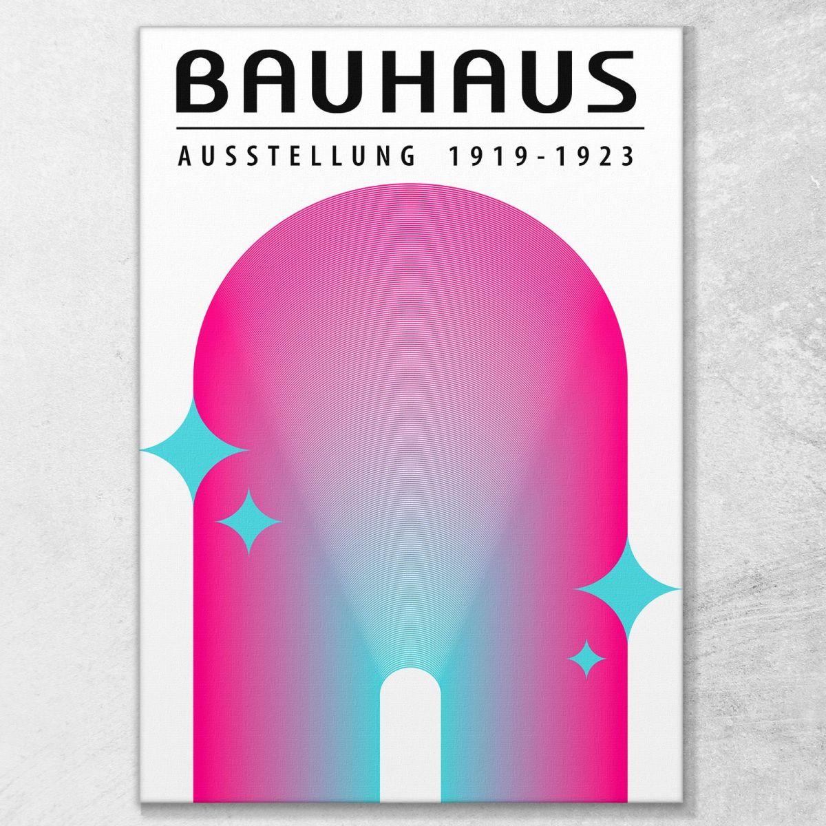 Bauhaus Painting Bright Shaded Arch Bauhaus Style bhs26 canvas print 