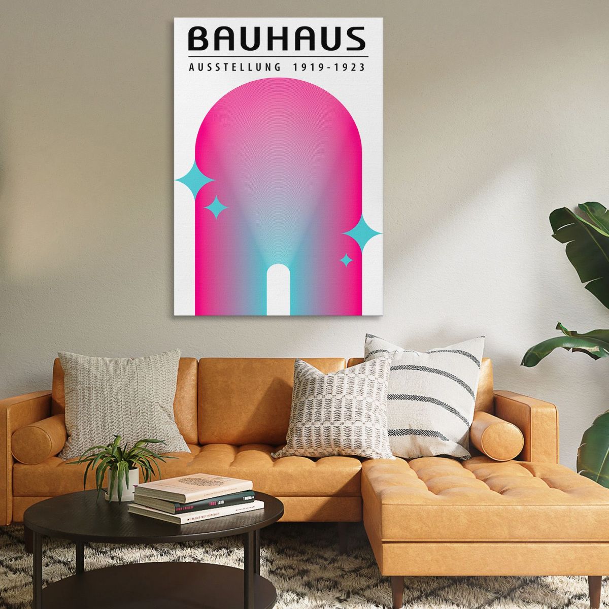 Bauhaus Painting Bright Shaded Arch Bauhaus Style bhs26 canvas print 