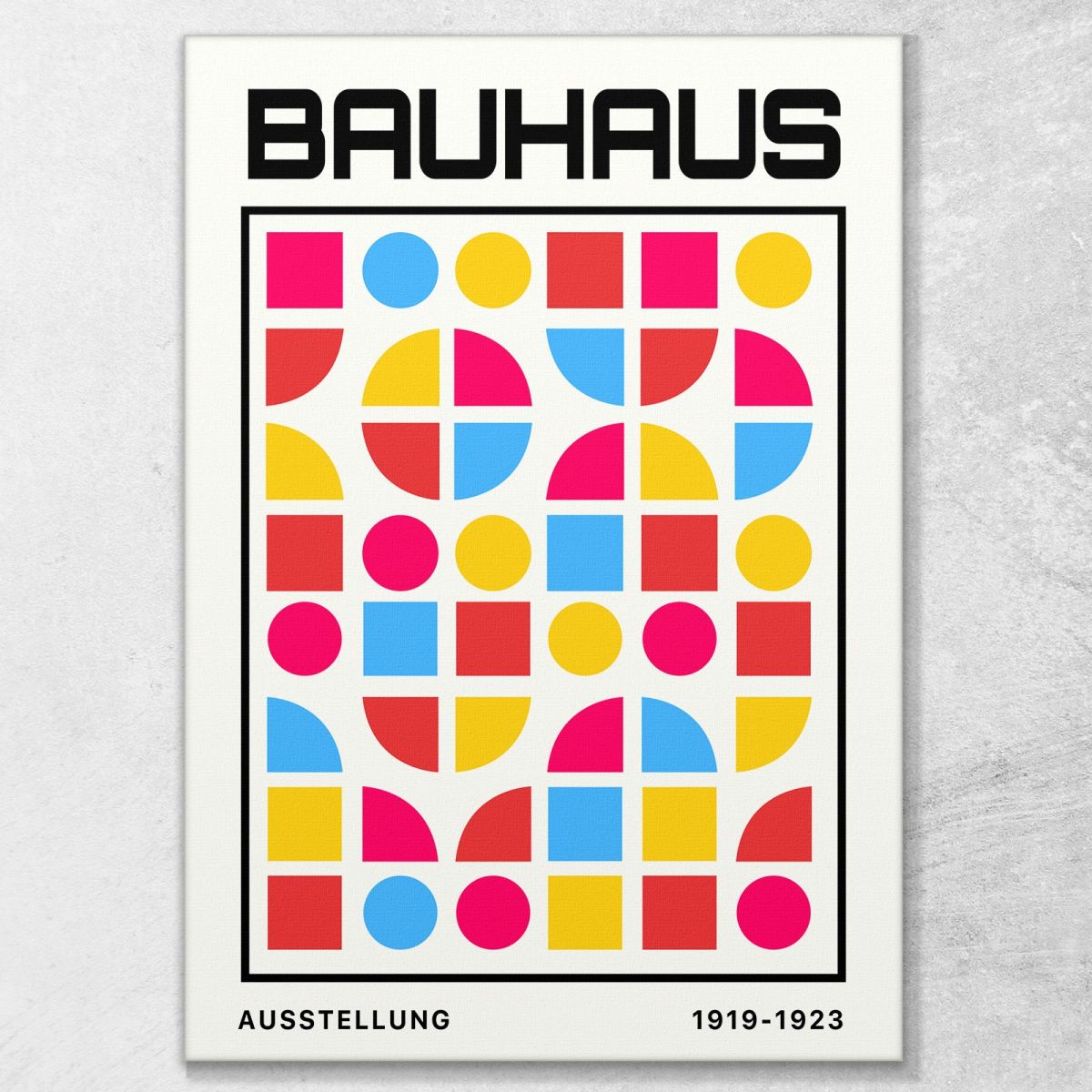 Bauhaus Painting Abstract Geometric Pattern Bauhaus Style bhs30 canvas print 