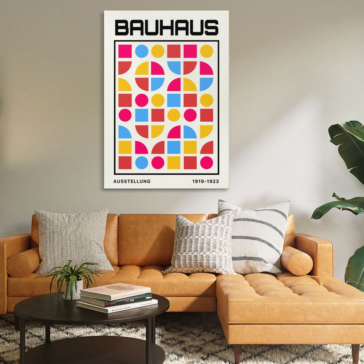 Bauhaus Painting Abstract Geometric Pattern Bauhaus Style bhs30 canvas print 