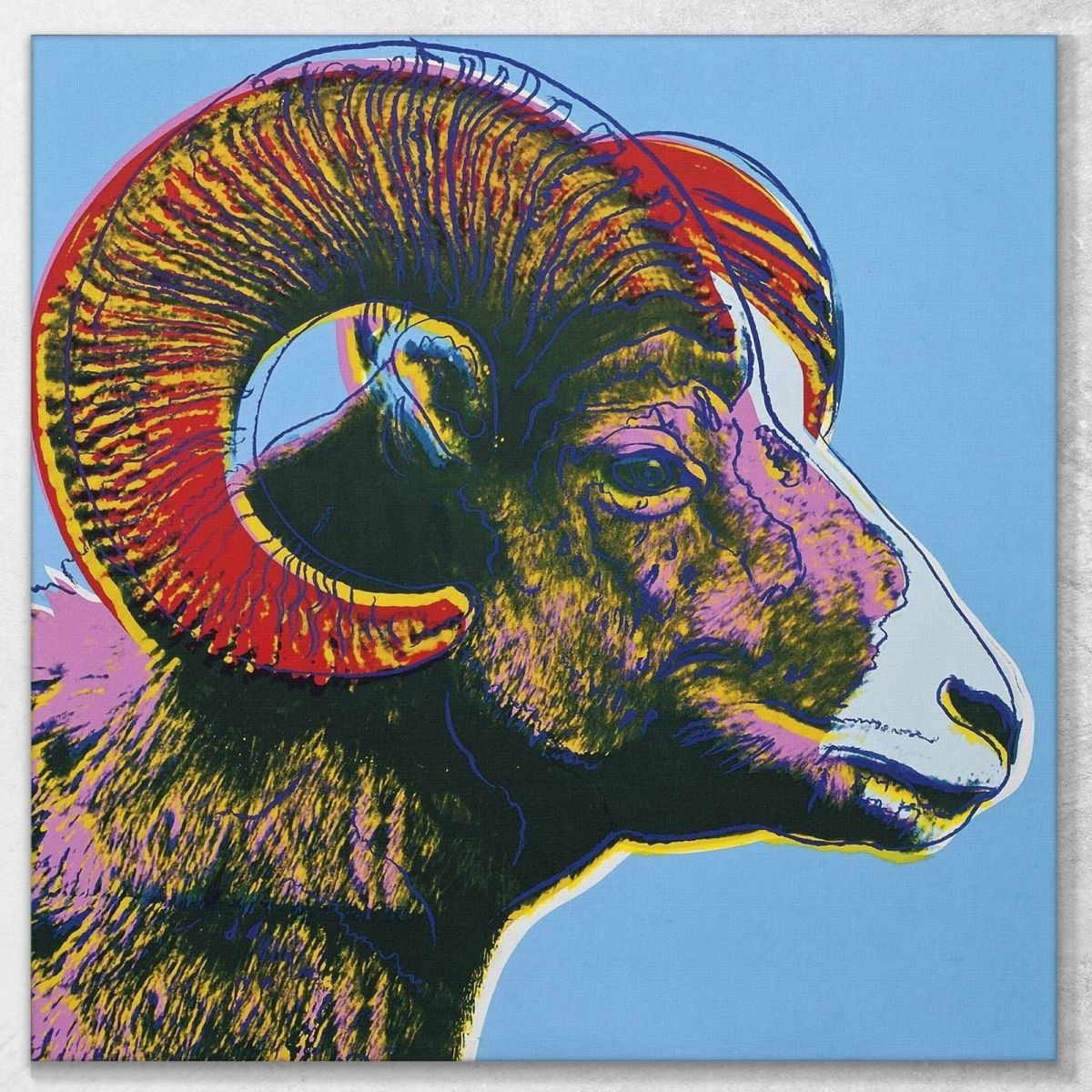 Bighorn Ram Endangered Species 1 1983 Andy Warhol aw6 canvas print 