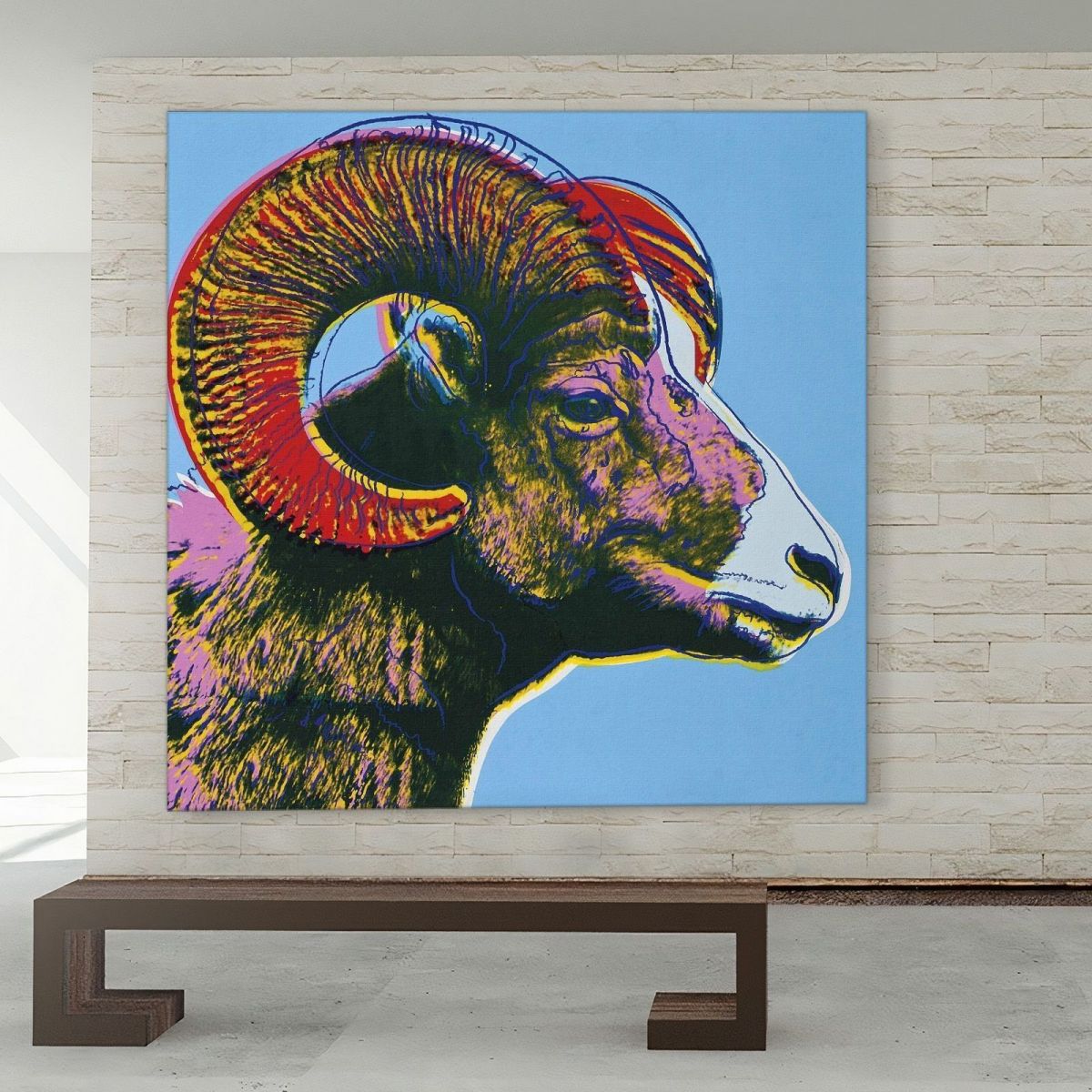 Bighorn Ram Endangered Species 1 1983 Andy Warhol aw6 canvas print 