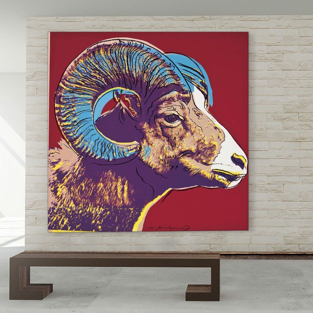 Bighorn Ram Endangered Species 2 1983 Andy Warhol aw7 canvas print 