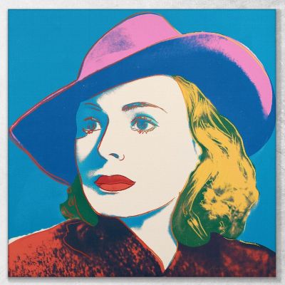 Ingrid Bergman With Hat 2 1983 Andy Warhol aw49 canvas print 