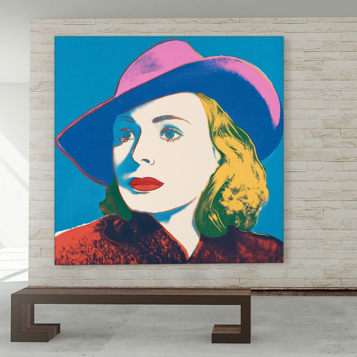 Ingrid Bergman With Hat 2 1983 Andy Warhol aw49 canvas print 