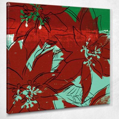 Poinsetta 4 1981 Andy Warhol aw96 canvas print 