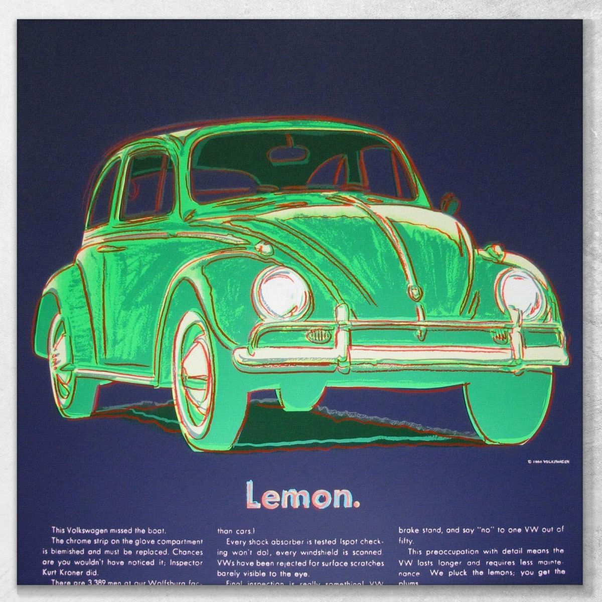 Volkswagen Lemon 3 Andy Warhol aw109 canvas print 