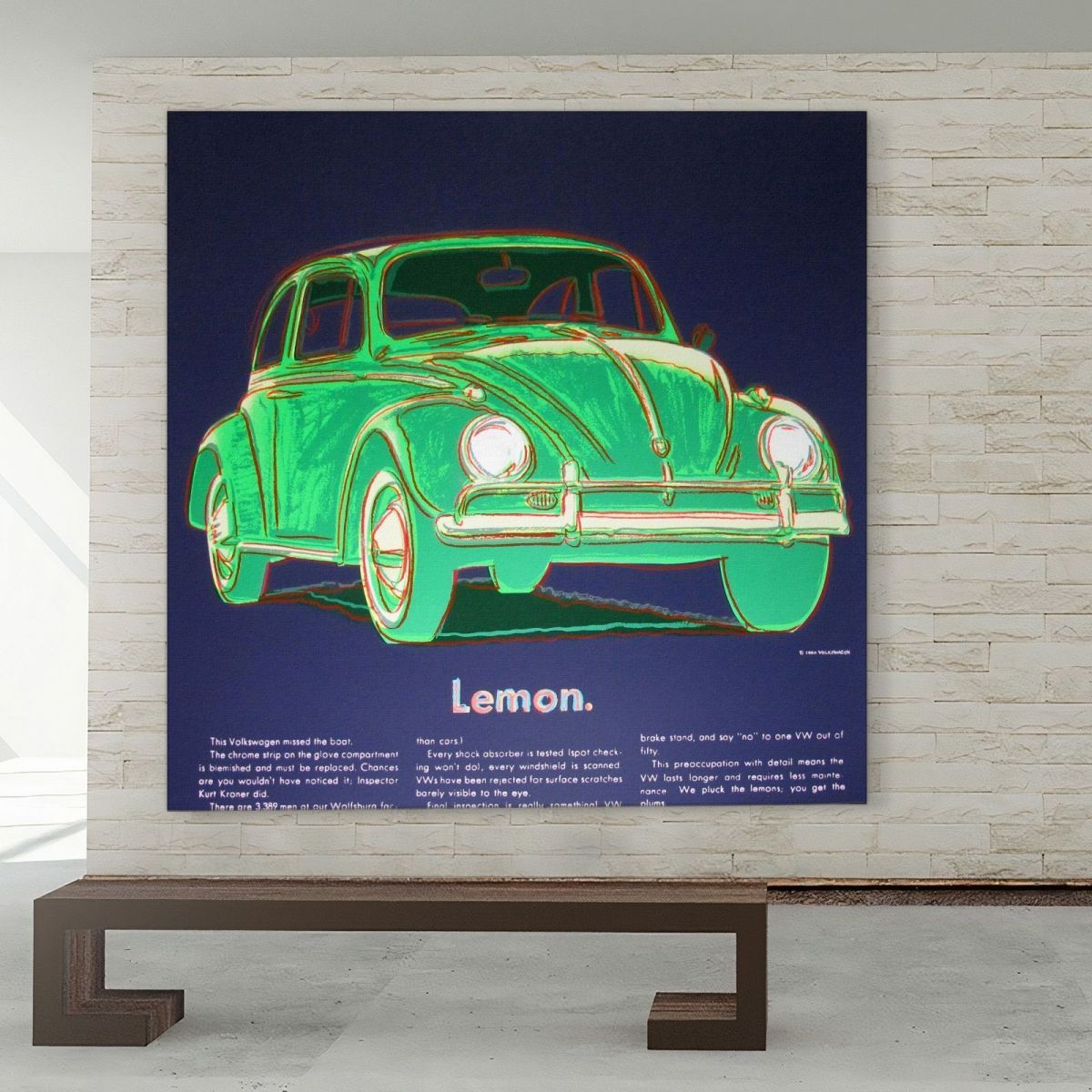 Volkswagen Lemon 3 Andy Warhol aw109 canvas print 