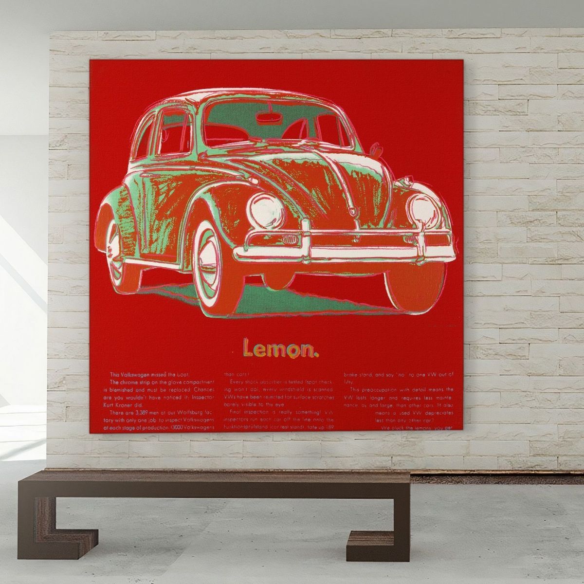 Volkswagen Lemon 4 Andy Warhol aw110 canvas print 