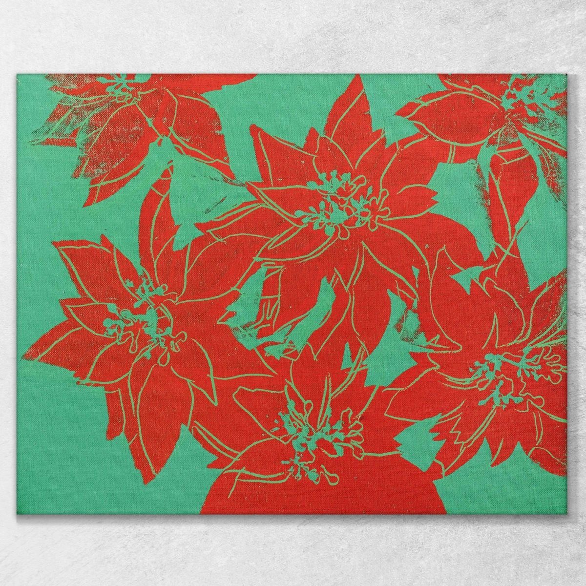 Poinsetta 1 1981 Andy Warhol aw144 canvas print 