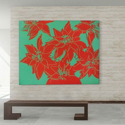 Poinsetta 1 1981 Andy Warhol aw144 canvas print 