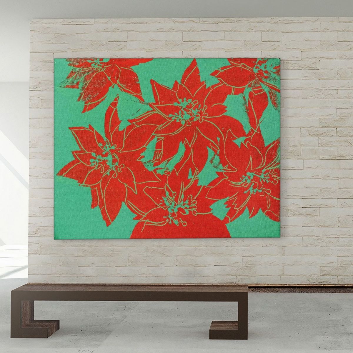 Poinsetta 1 1981 Andy Warhol aw144 canvas print 