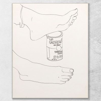 Feet With Campbells Soup Can 1960 Andy Warhol aw209 canvas print 