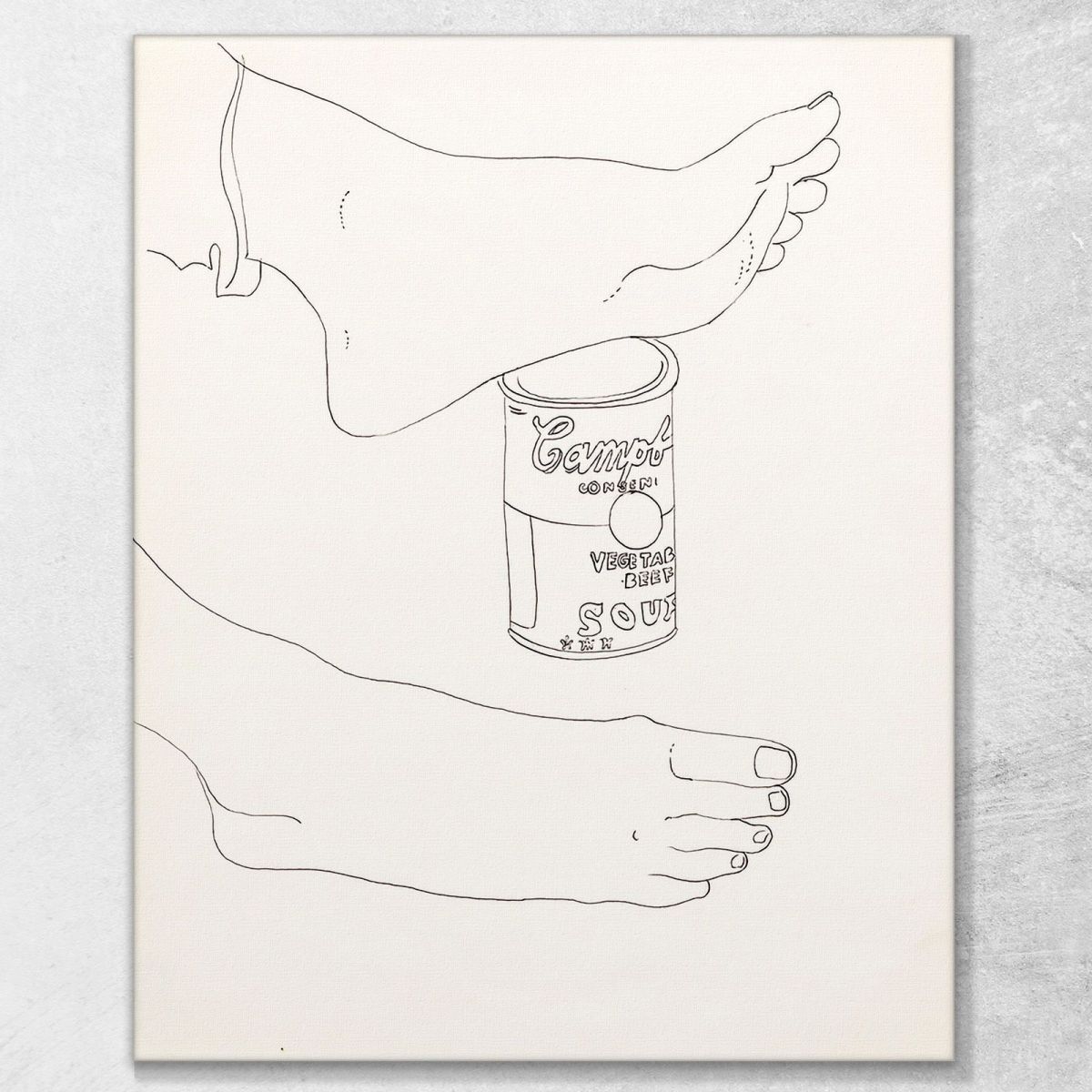 Feet With Campbells Soup Can 1960 Andy Warhol aw209 canvas print 